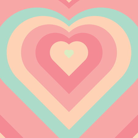 Blended colorful heartsのイラスト素材