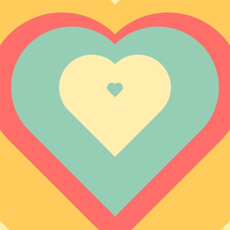 Vector blended colorful hearts.のイラスト素材
