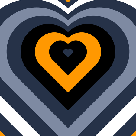 Vector blended colorful hearts.のイラスト素材
