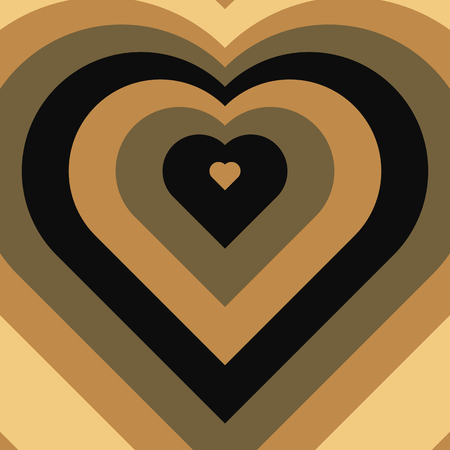 Vector blended colorful hearts.のイラスト素材