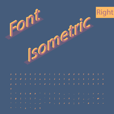 3d Isometric Alphabet Font.のイラスト素材