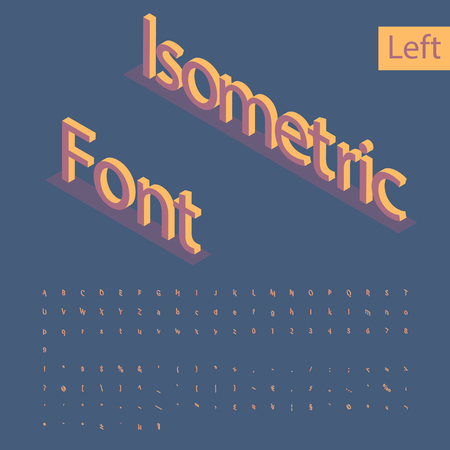 3d Isometric Alphabet Font.のイラスト素材