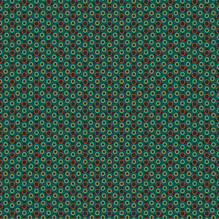 Abstract Geometric Pattern with Fidget Spinners, Seamless Vector Background. Green, Black, Orange....