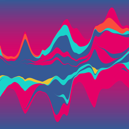 Big data visualization. Streamgraph. Futuristic infographic. Information aesthetic design..のイラスト素材