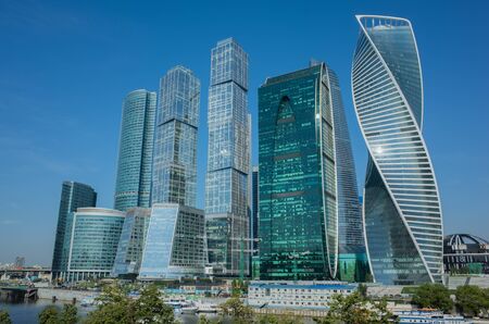 Modern Cityscape. Moscow-city, Russia. Moscow International Busi
