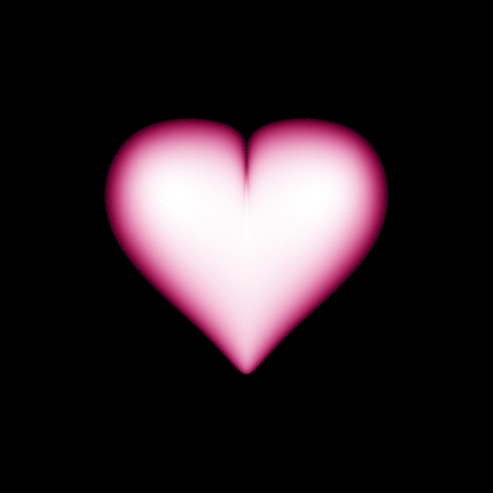 Big red heart on dark background. Vector illustration. 3D.のイラスト素材