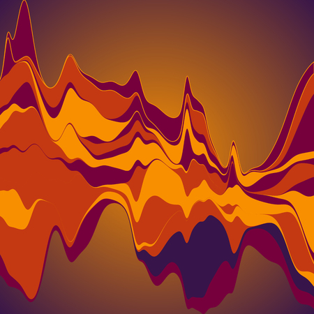 Big data visualization. Streamgraph. Futuristic infographic. Information aesthetic design.のイラスト素材