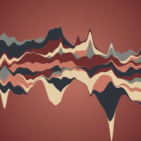 Big data visualization. Streamgraph. Futuristic infographic. Information aesthetic designのイラスト素材