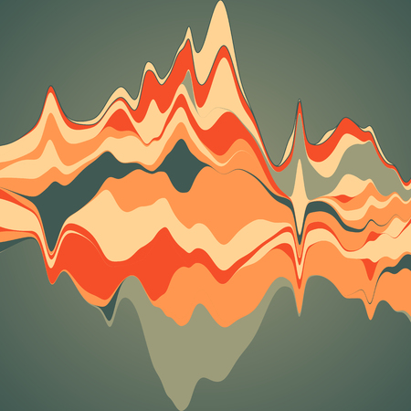 Big data visualization. Streamgraph. Futuristic infographic. Information aesthetic design.のイラスト素材