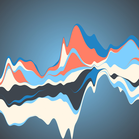 Big data visualization. Streamgraph. Futuristic infographic. Information aesthetic design.のイラスト素材