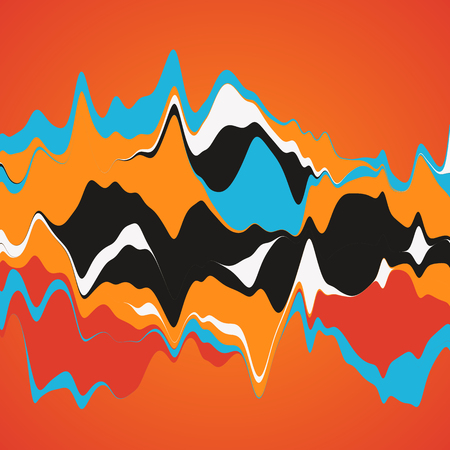 Big data visualization. Streamgraph. Futuristic infographic. Information aesthetic design.のイラスト素材