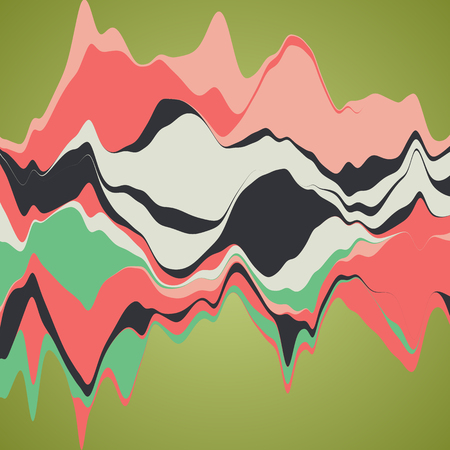 Big data visualization. Streamgraph. Futuristic infographic. Information aesthetic design.のイラスト素材