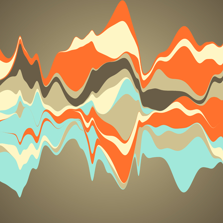 Big data visualization. Streamgraph. Futuristic infographic. Information aesthetic designのイラスト素材