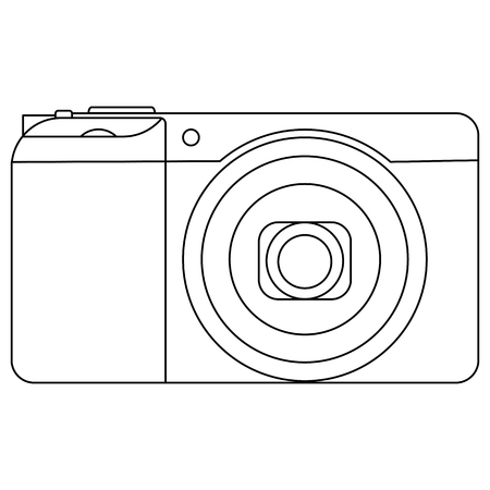 Compact camera icon. Outline. Detailed. sign. apscのイラスト素材