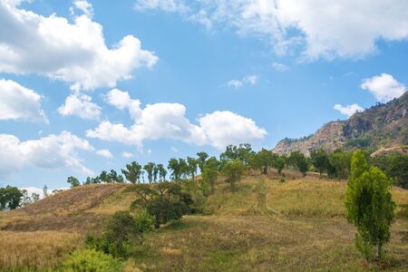 khao kho mountain view with blue sky Phetchabun, Thailand