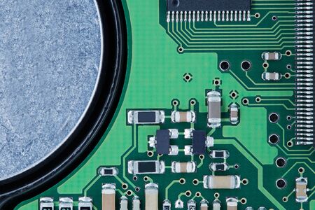 Closeup of an electronic microcircuit.の写真素材