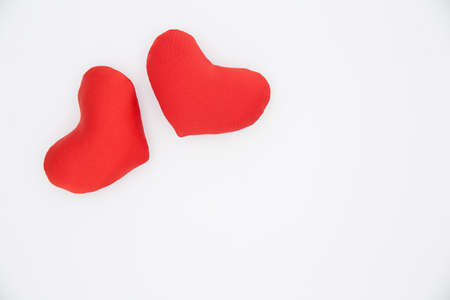 Red hearts on a white background.