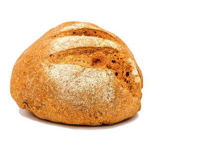 Rye bread on a white plate.の写真素材