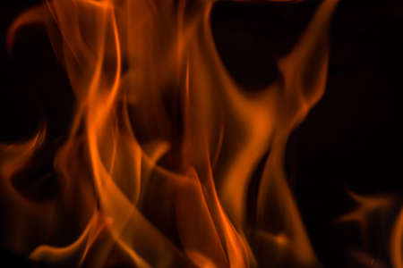 Flames on a black background.