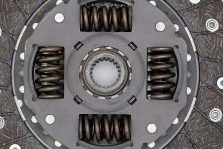 Car clutch, top view. Car parts.の写真素材