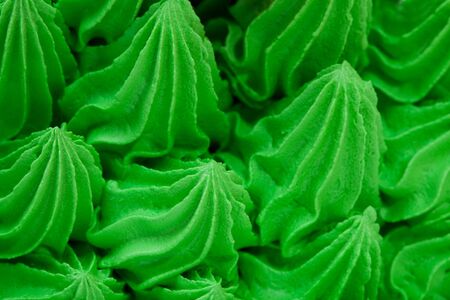 Close up of a green confectioner cake creamの写真素材