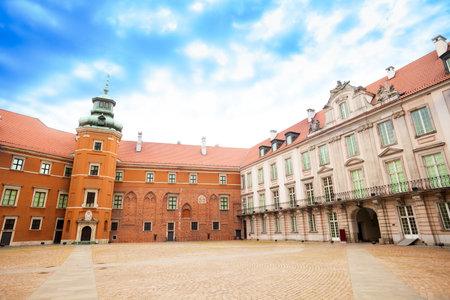 Square in Royal Castle at downtown, Warsaw, capital of Poland, Europeのeditorial素材