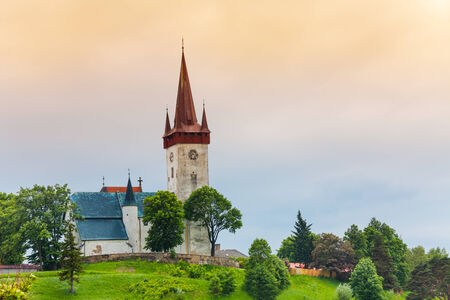 Old village church, Slovakiaの写真素材