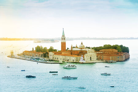 San Giorgio Maggiore island panorama view from above