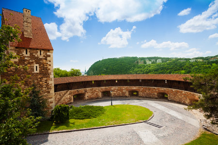 Guard tower at the Buda Castle, Royal palace in Budapestのeditorial素材