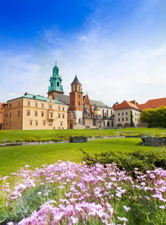 Royal Archcathedral Basilica of Saints Stanislaus and Wenceslaus on the Wawel Hill  in Wawel Royal Castleのeditorial素材