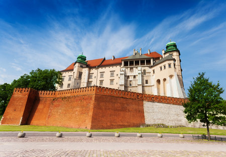 Walls of Wawel Royal Castle (Zamek Krolewski na Wawelu)のeditorial素材