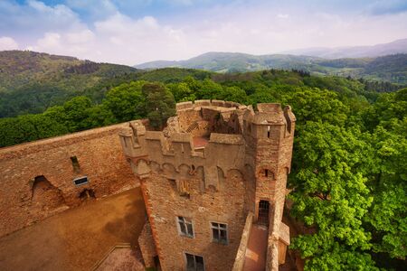 View of Auerbach walls remains ruins, Germanyの写真素材