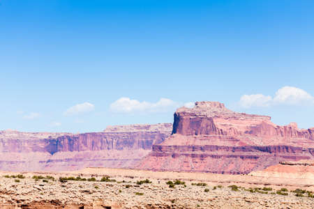 Mountain in spotted Wolf Canyon through the San Rafael Reef in Utah, USA in springの写真素材