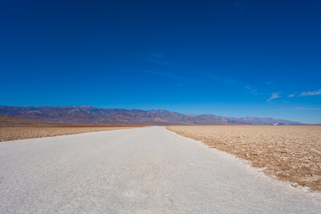 Salt instead of the river, Bad water Basin in Death Valley, California, USAの写真素材