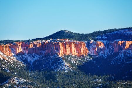 Lovely mountain scene of Bryce Canyon in the sunの写真素材