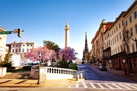 Cityscape of Baltimore at sunny day, Maryland, USA