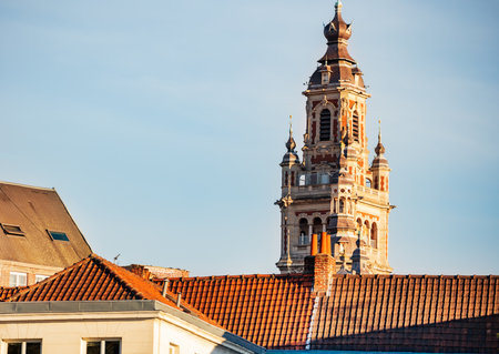 Beffroi de la Chambre Commerce tower in Lilleの写真素材