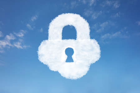 Lock made of cloud software development securityの写真素材