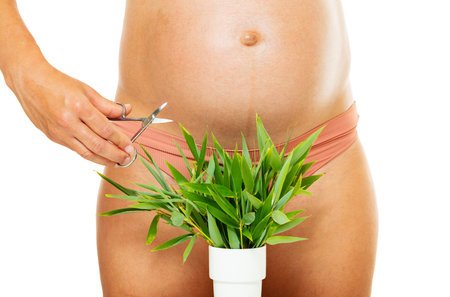 Conceptual image of shaving problems for pregnantの写真素材