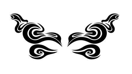 A beautiful eye mask is black. Smooth pattern of blue color. Template for your projects.のイラスト素材