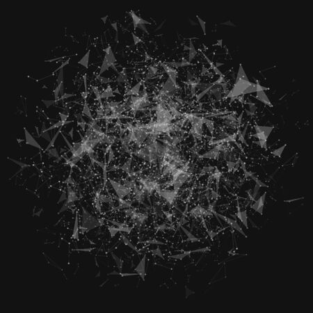 Abstract polygonal background from connected dotsのイラスト素材