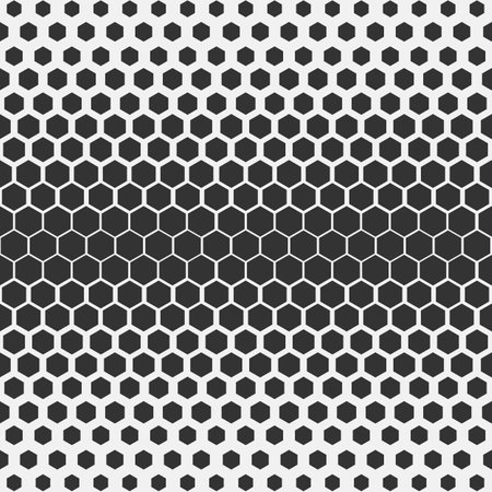 Abstract geometric pattern. Hipster fashion design print hexagonal pattern. Dark honeycombs on a white background. Vector Illustration.のイラスト素材