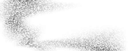 Abstract dots background. Halftone effect for your design. Dark spot. Black circles with random transparency on white backdrop.のイラスト素材