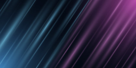 Abstract background with blue and purple light effect of rays on black background. Beam with sparks. Glowing lines. Vector illustration. EPS 10のイラスト素材
