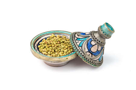 Oregano in a mini Moroccan tagineの写真素材