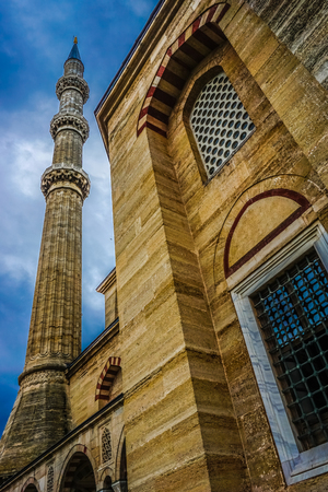 Close up Selimiye Mosque, designed by Mimar Sinan in 1575. Edirne, Turkey.の写真素材