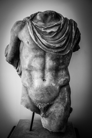 Karacasu, Aydin/Turkey - March 16, 2018: The statue from Aphrodisias (Afrodisias) Ancient City in Caria. Aphrodisias was named after Aphrodite, the Greek goddess of love.のeditorial素材