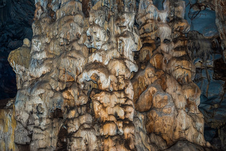 Rock formations view from Inkaya cave. Guzelbahce, Izmir, Turkeyの写真素材