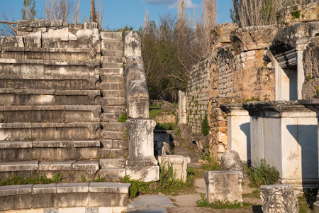 Ancient Bouleuterion (Odeon) in Aphrodisias, Aydin, Turkeyの写真素材