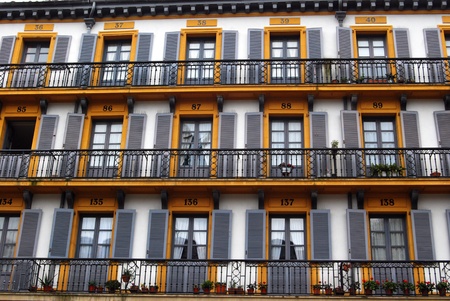 San Sebastian Constitution Square balconiesのeditorial素材